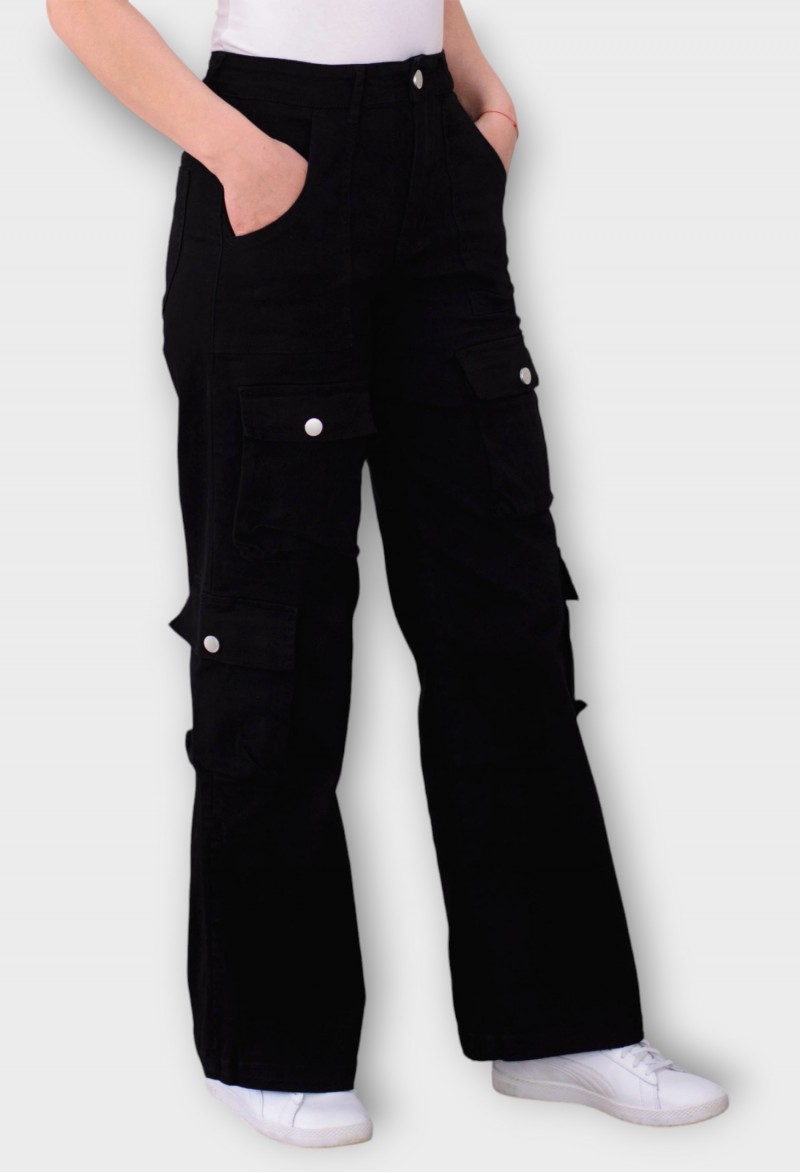 Blugi Cargo Style Black