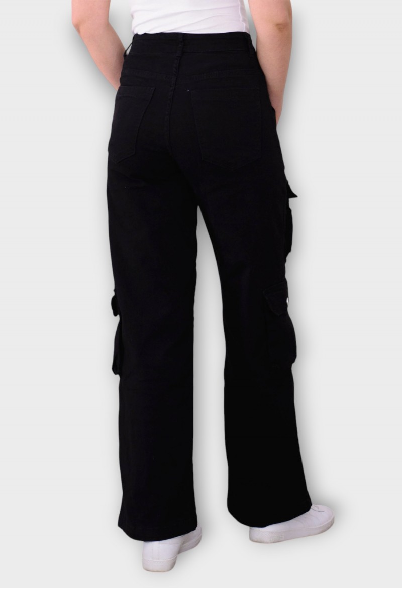 Blugi Cargo Style Black