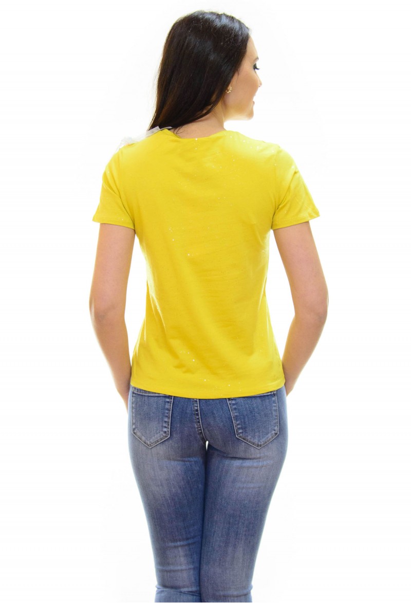 Tricou Flash Tulle Mustard