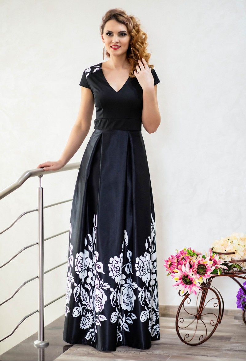 Rochie Ella Collection Long Destiny Black