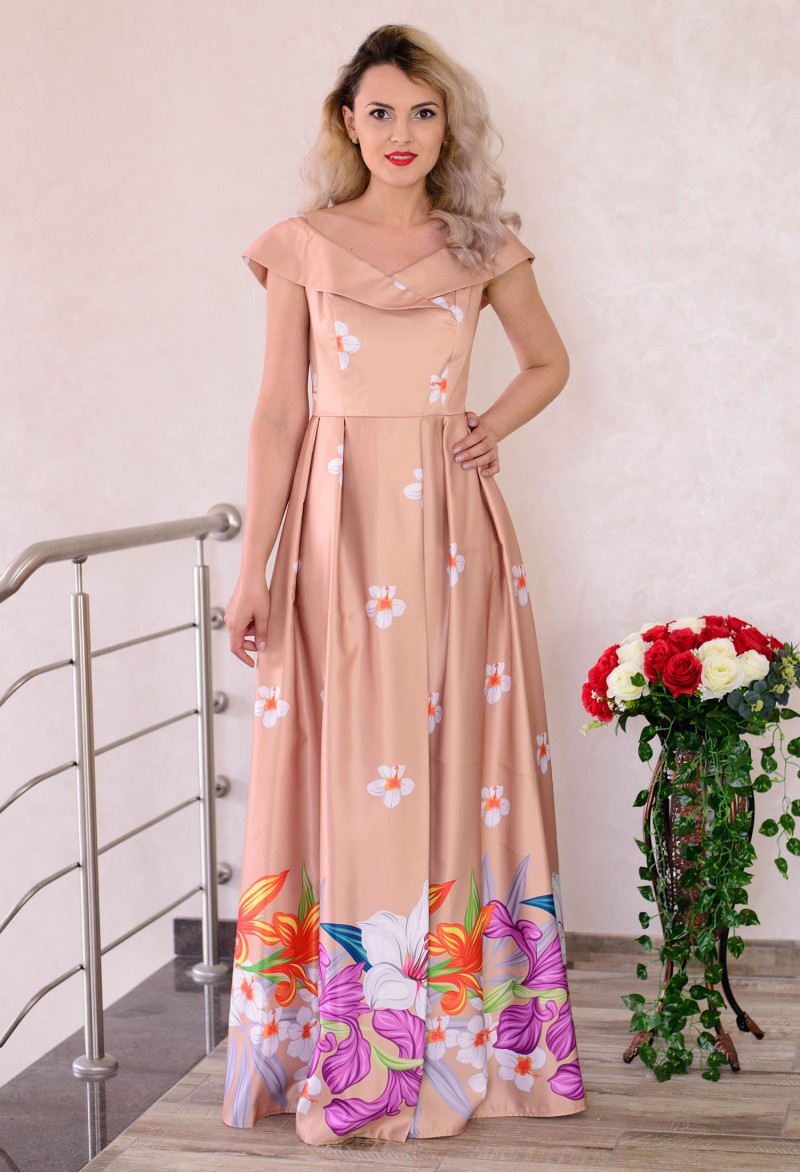 Rochie Ella Collection Festive Edition Beige