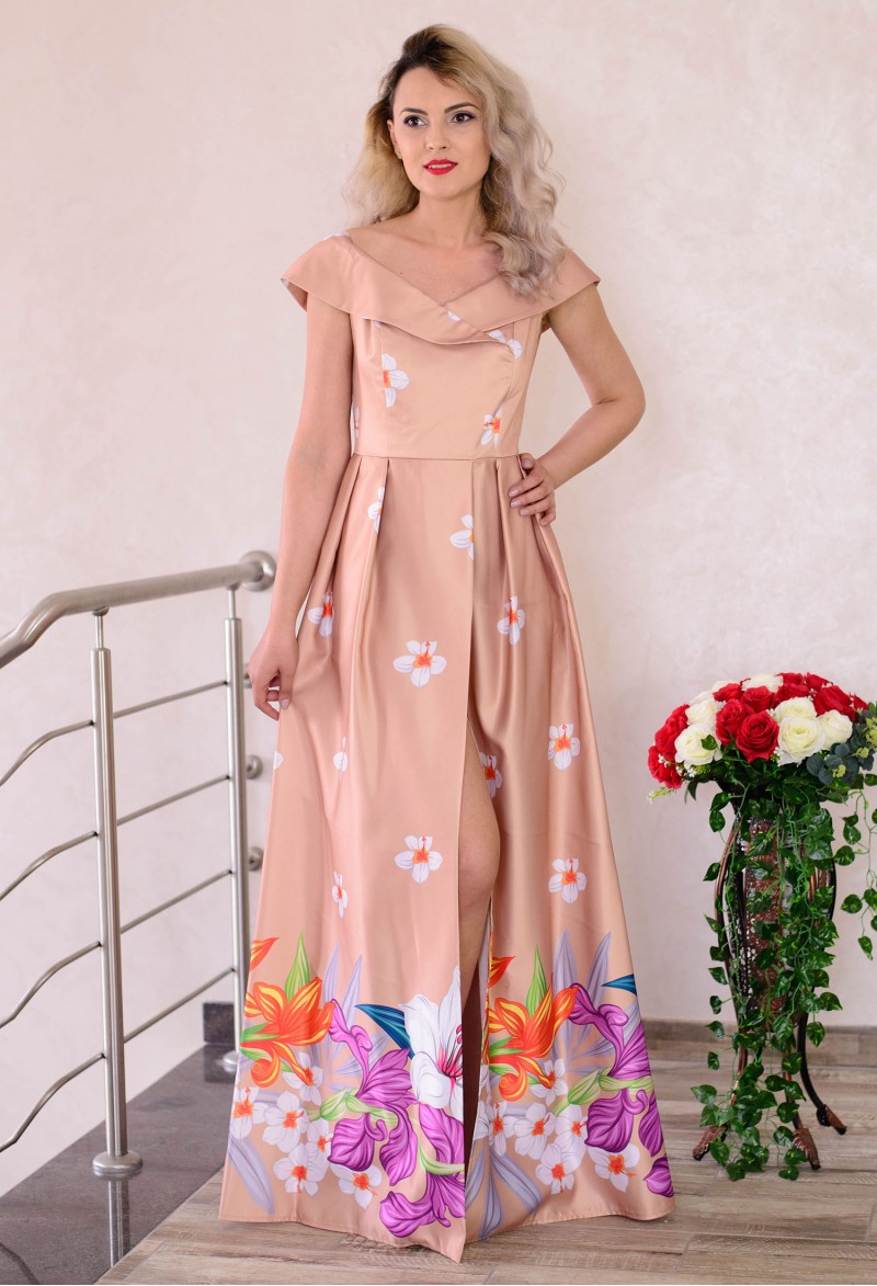 Rochie Ella Collection Festive Edition Beige