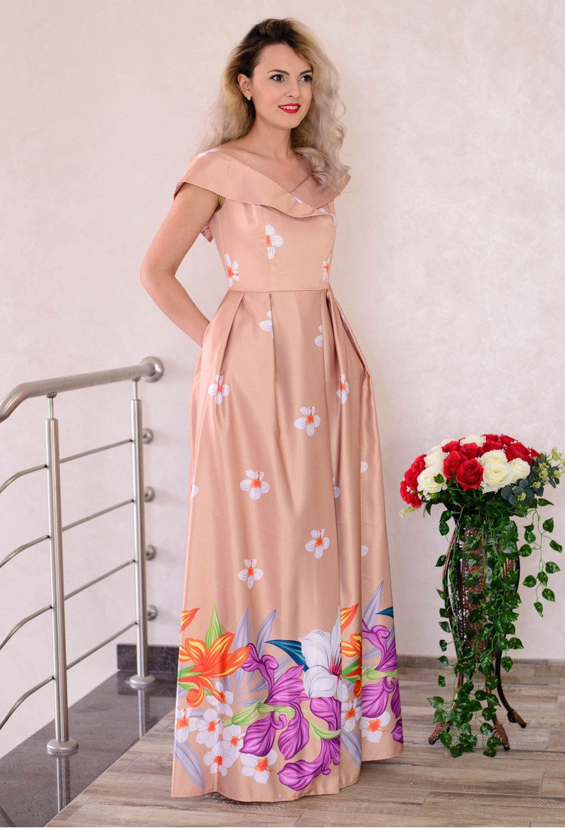 Rochie Ella Collection Festive Edition Beige