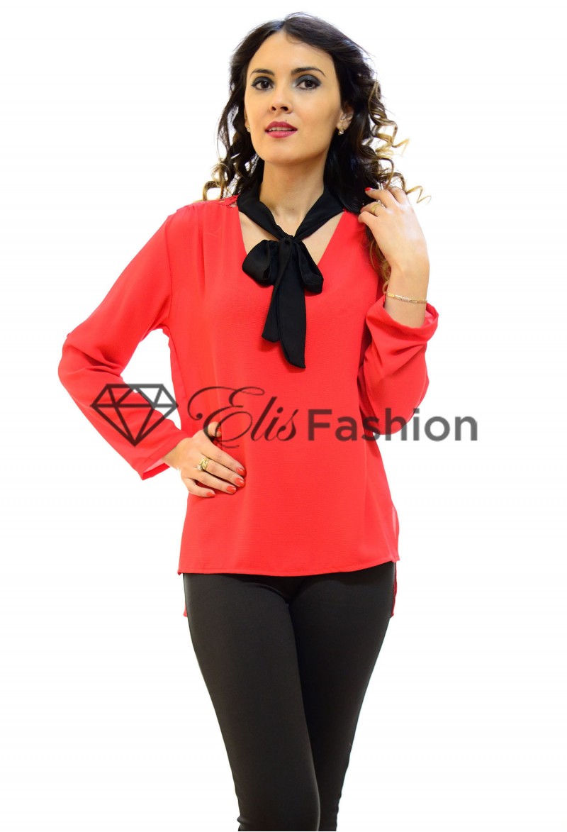 Bluza Scarf Bow Red