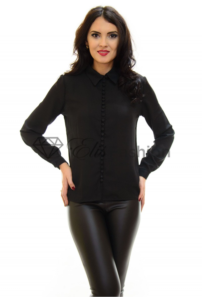 Camasa Bubble Buttons Black