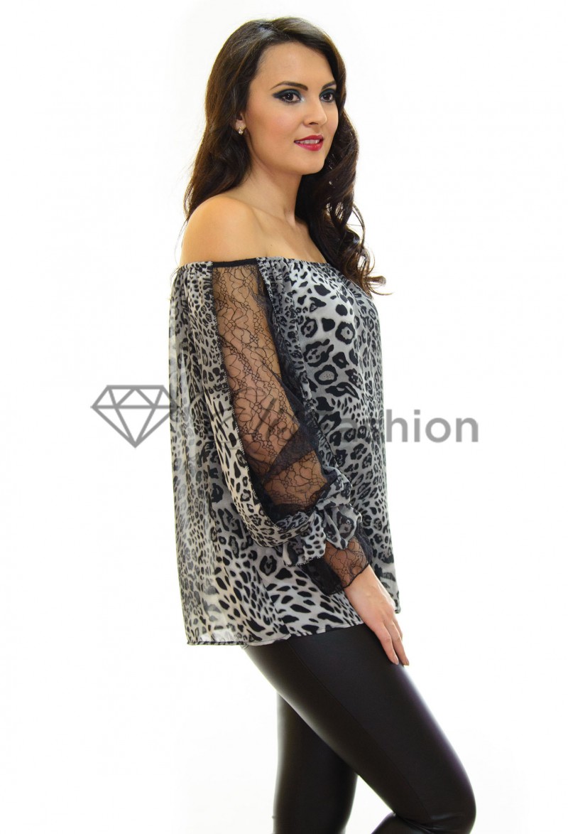 Bluza Realistic Print Grey