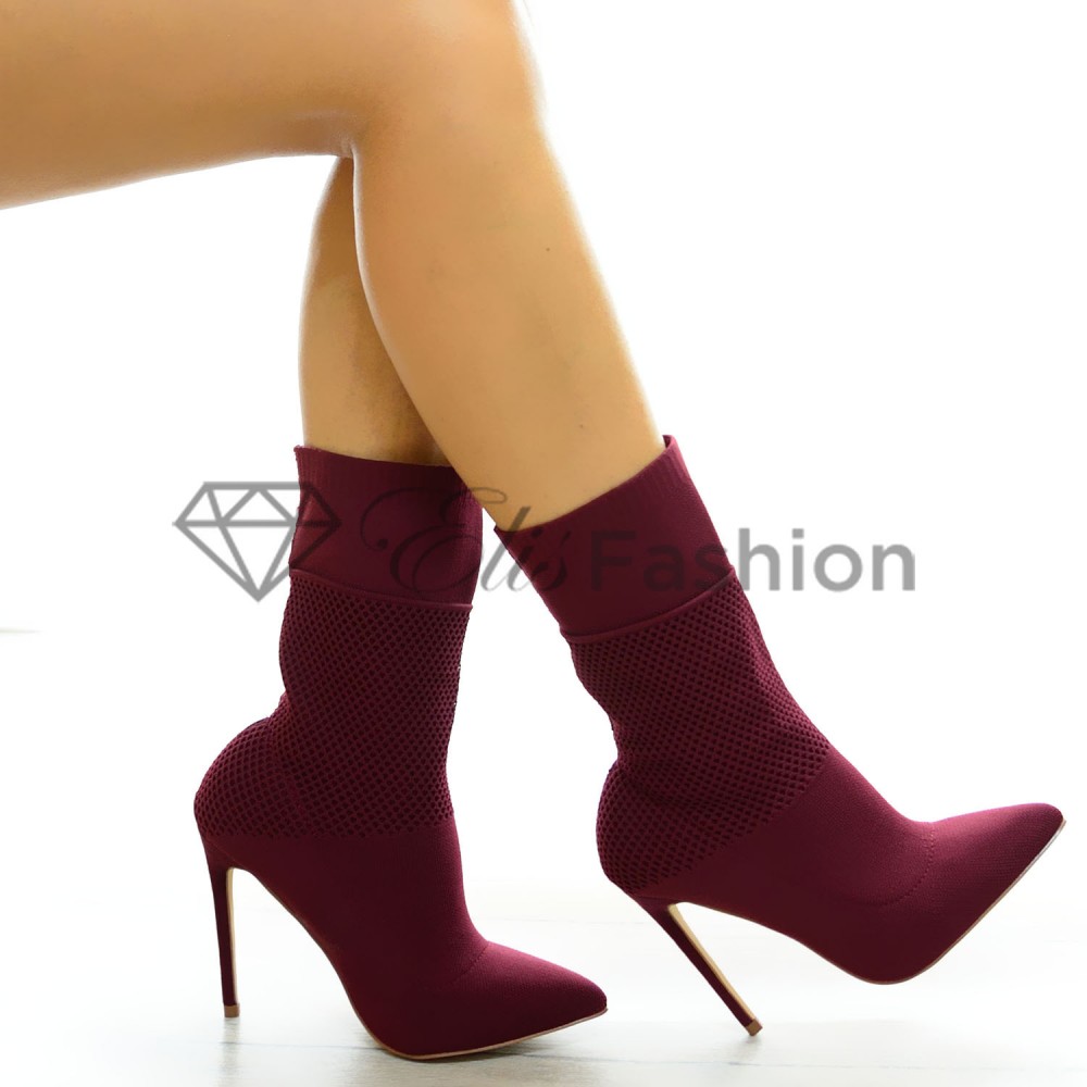 Botine Flat Burgundy #5287