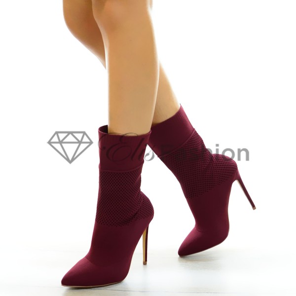 Botine Flat Burgundy #5287