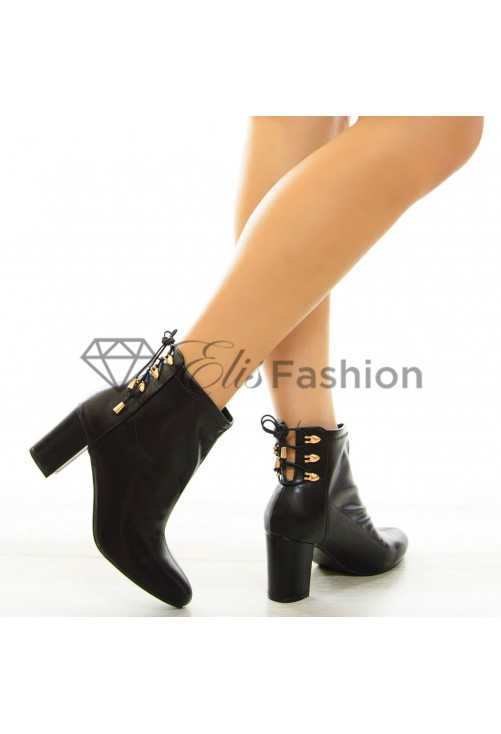 Botine Slim Black #7997