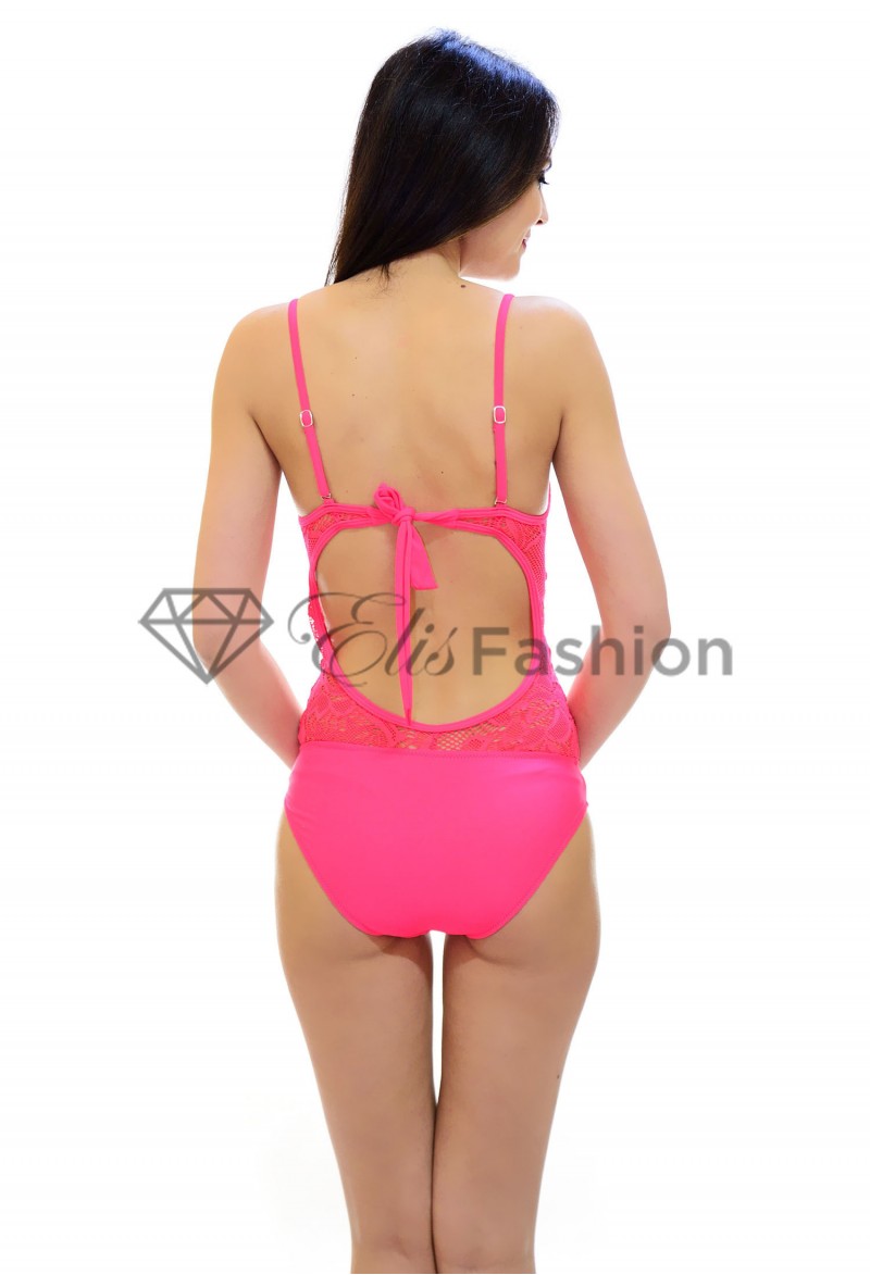 Costum de Baie Lining Knitt Pink