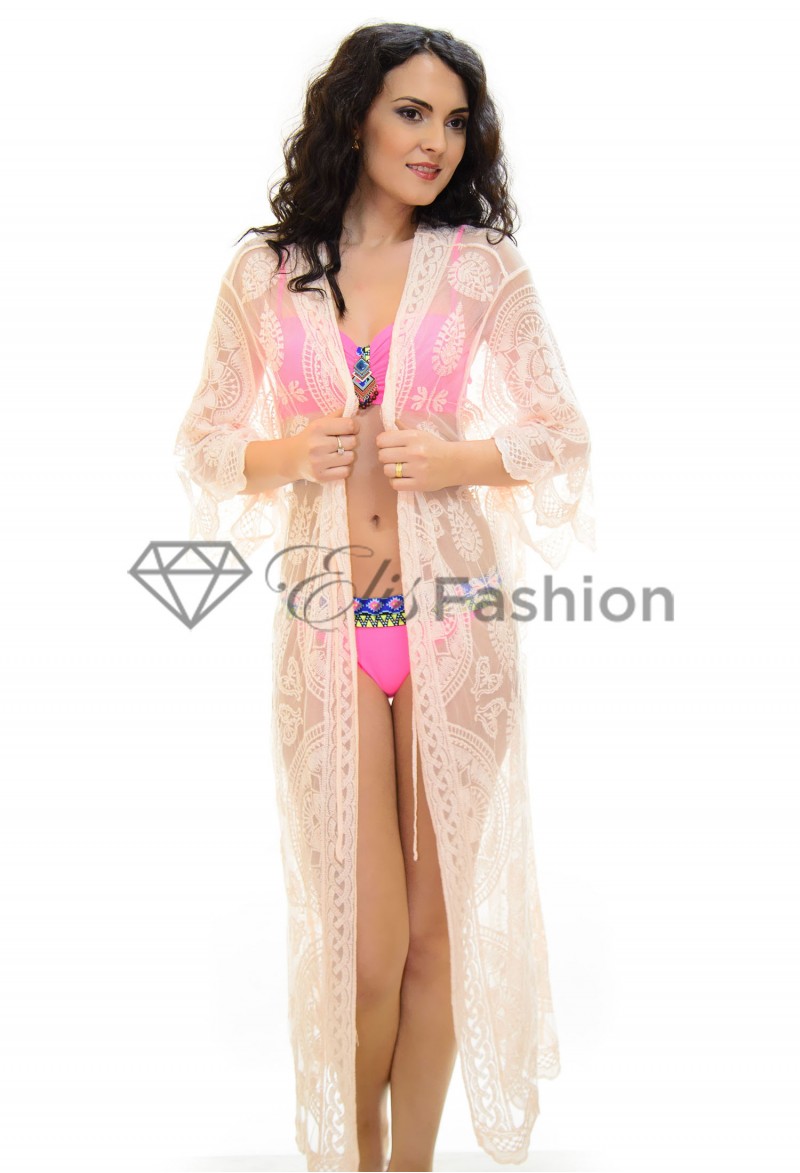 Cardigan de Plaja Lace Wise Rose