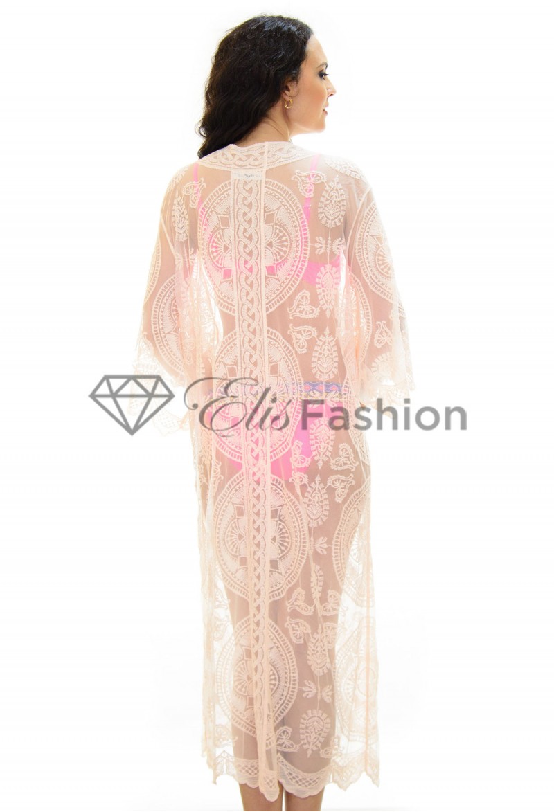 Cardigan de Plaja Lace Wise Rose