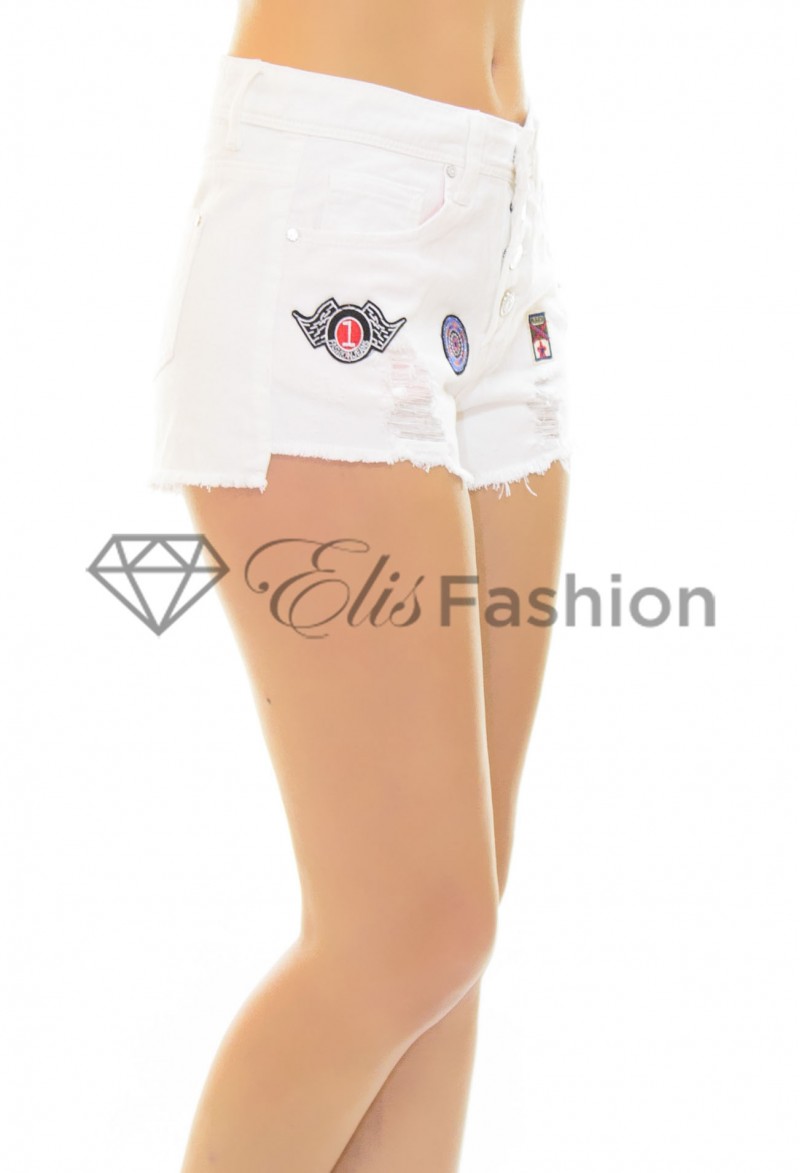 Pantaloni Scurti Distracted White