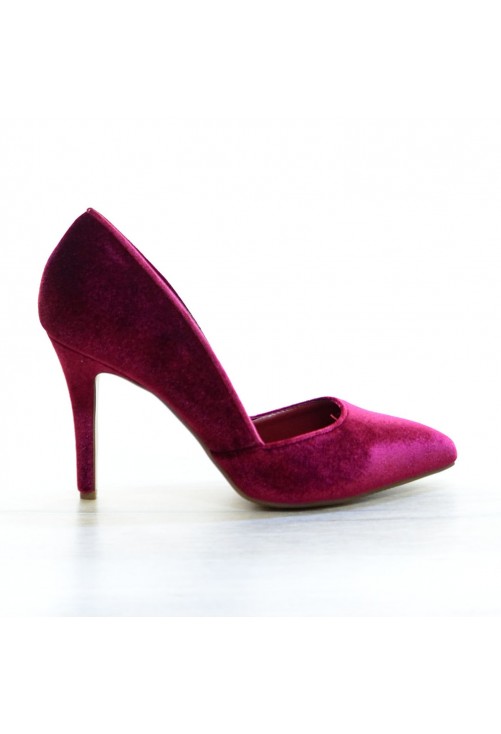 Pantofi Burgundy Velvet #4275