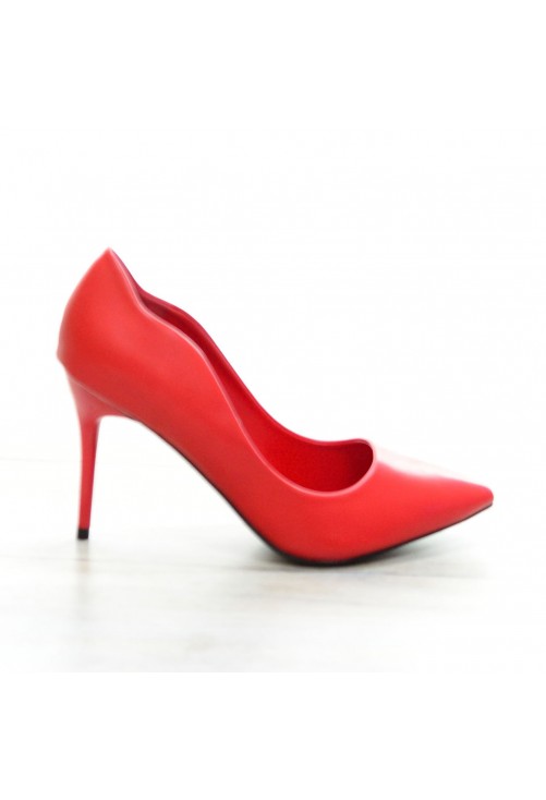 Pantofi Curly Red #6307