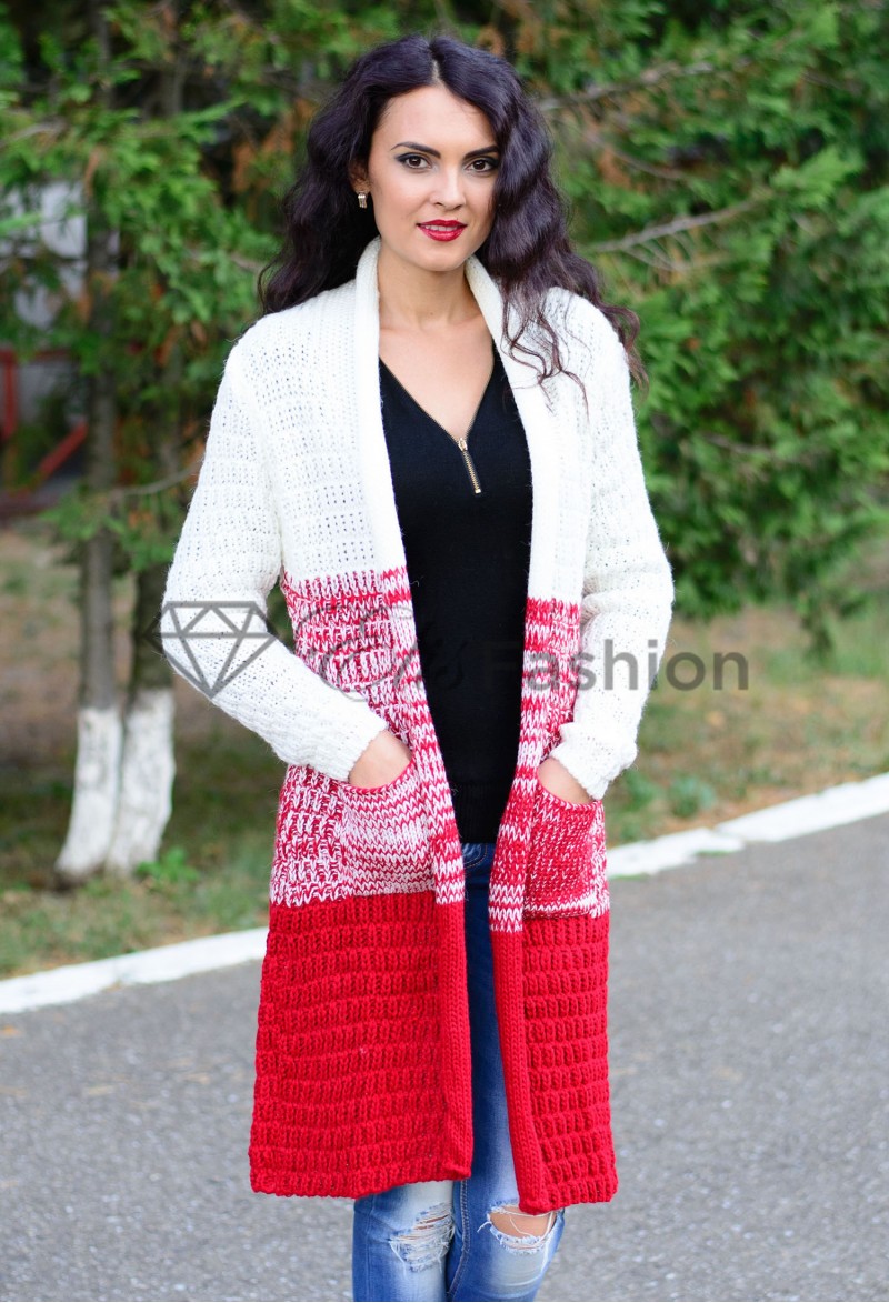 Cardigan Half Move Red