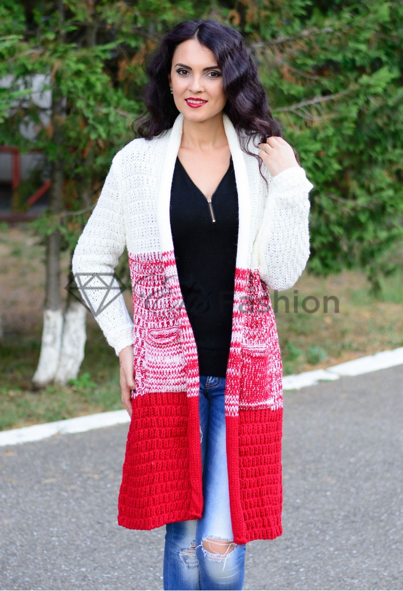 Cardigan Half Move Red