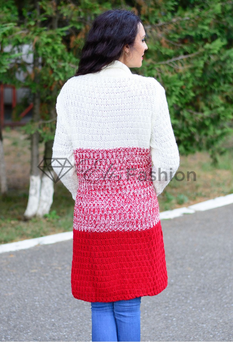 Cardigan Half Move Red