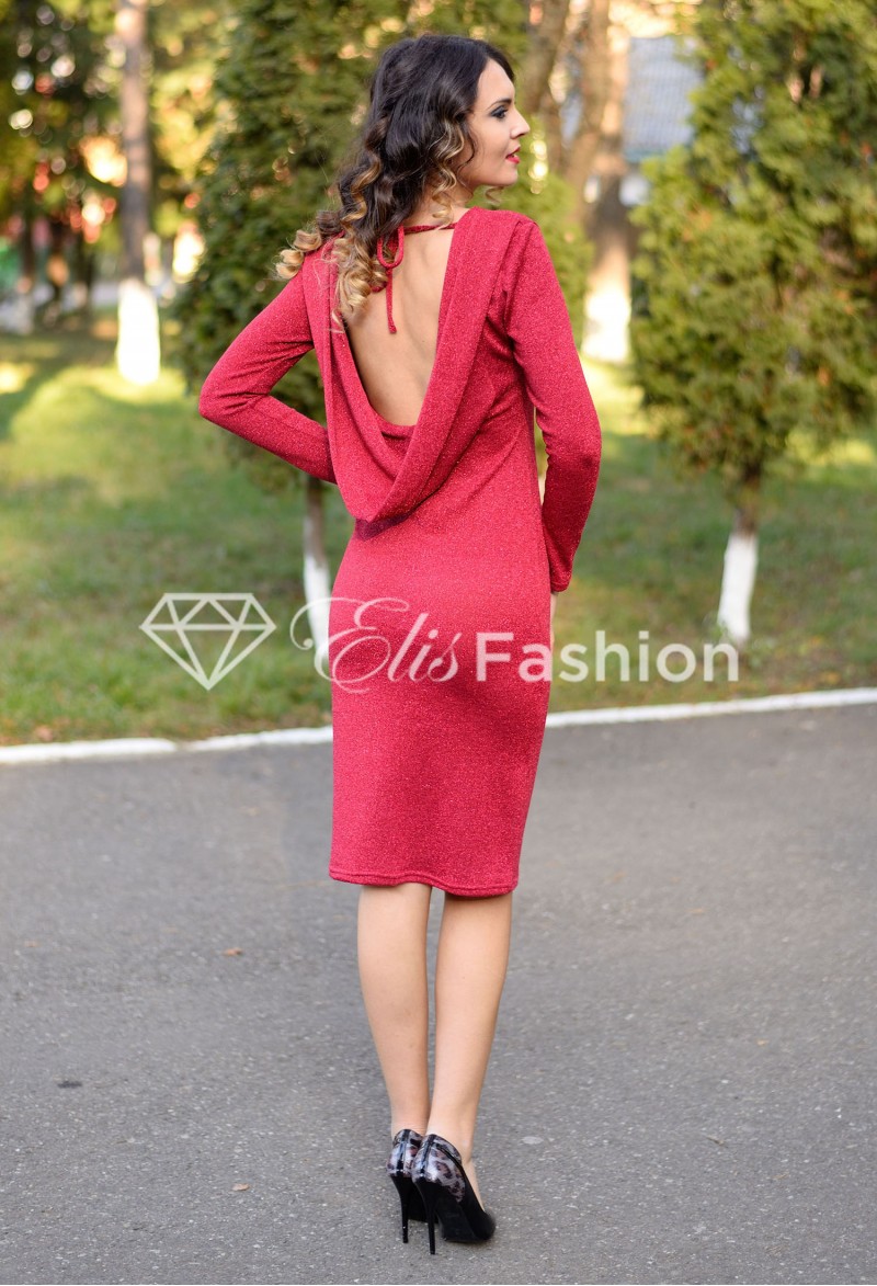 Rochie Glitter Injection Red