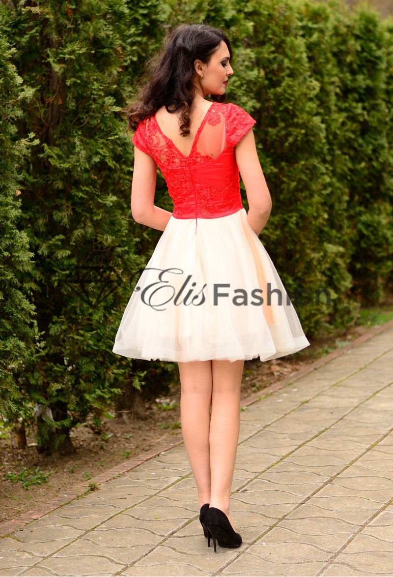 Rochie Ella Collection Red Flimsy