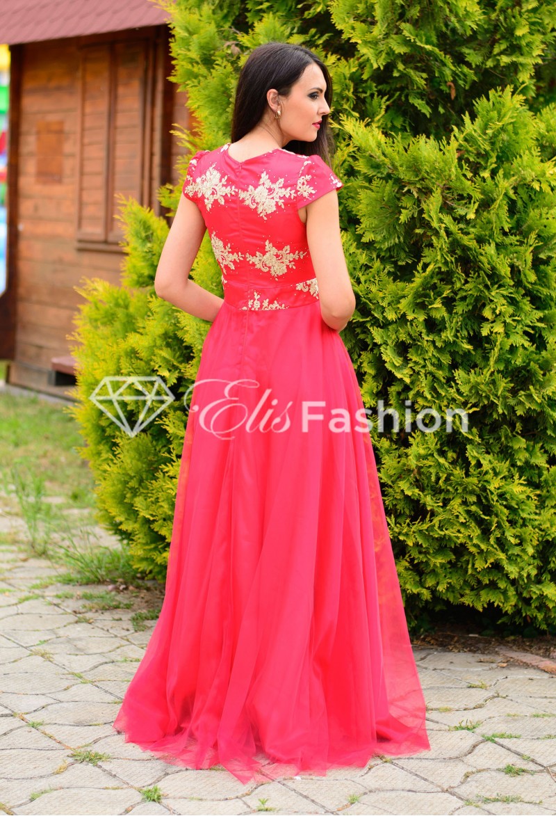 Rochie Ella Collection Golden Aspect Red