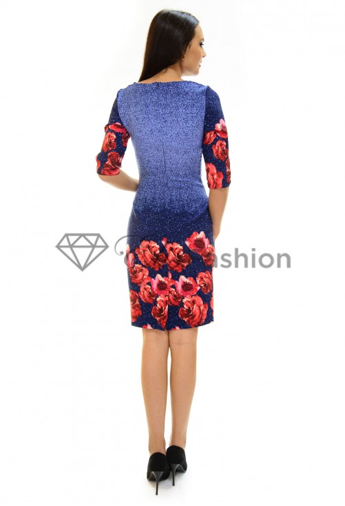 Rochie Perla Donna Marvelous Flowers Blue