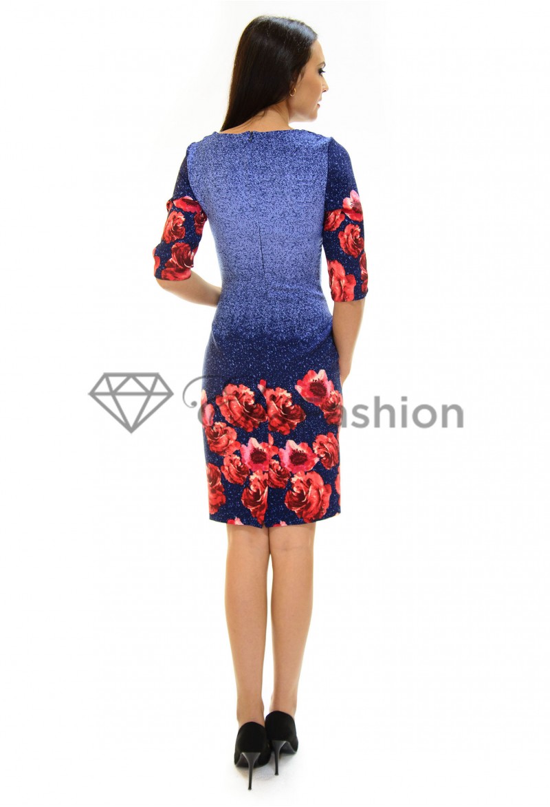 Rochie Perla Donna Marvelous Flowers Blue