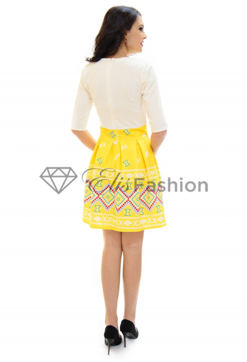 Rochie Step Part Yellow