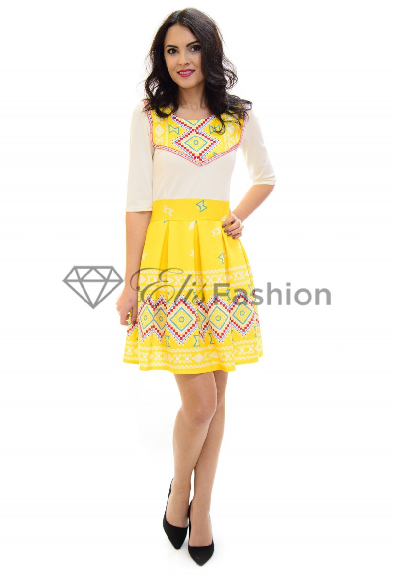 Rochie Step Part Yellow
