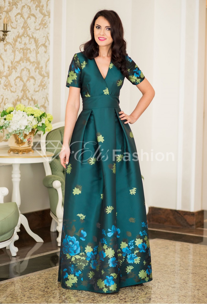 Rochie Ella Collection Embelishment Green