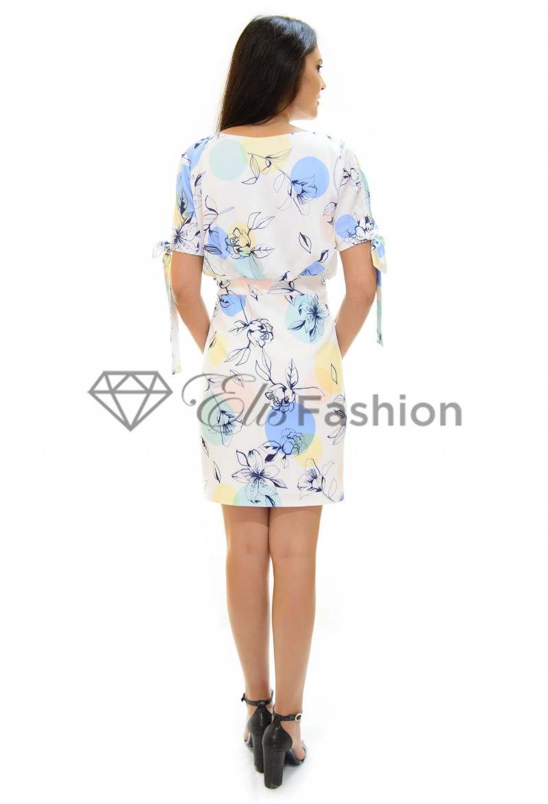 Rochie Stuff Flowers White