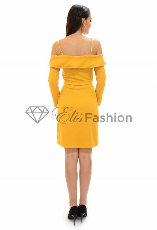 Rochie Smooth Navy Mustard
