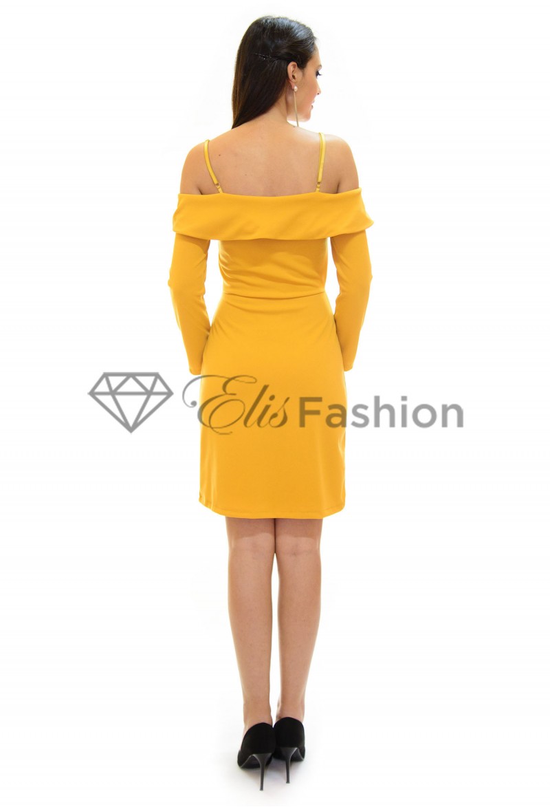 Rochie Smooth Navy Mustard