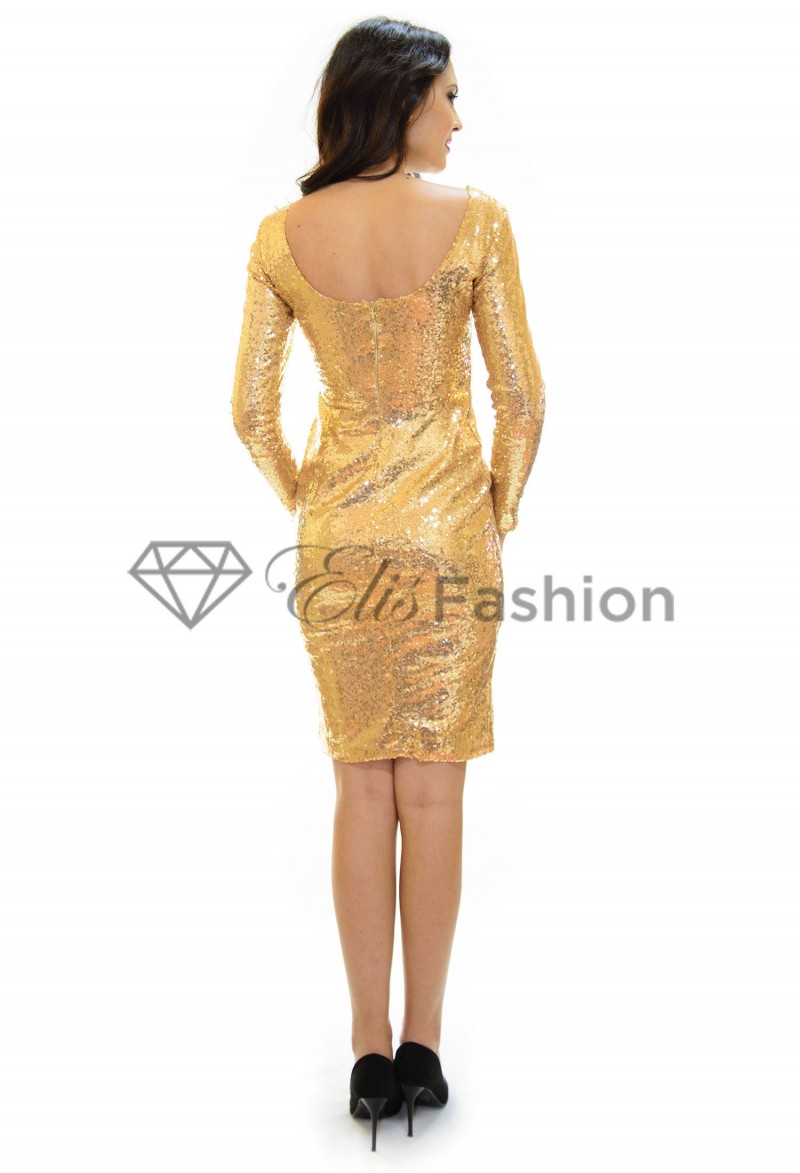 Rochie Glittering Gold