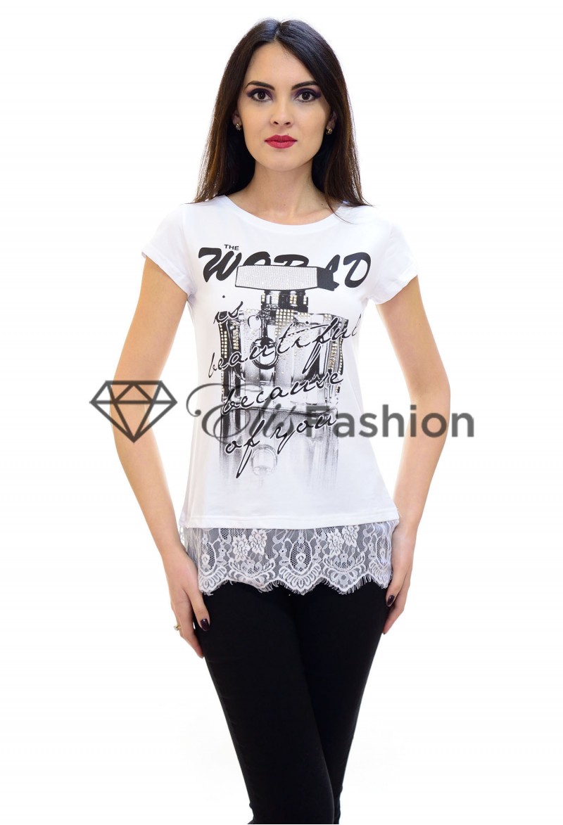Tricou White Flash