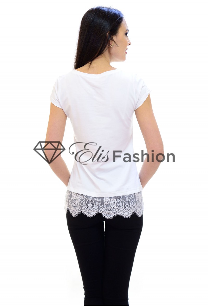 Tricou White Flash